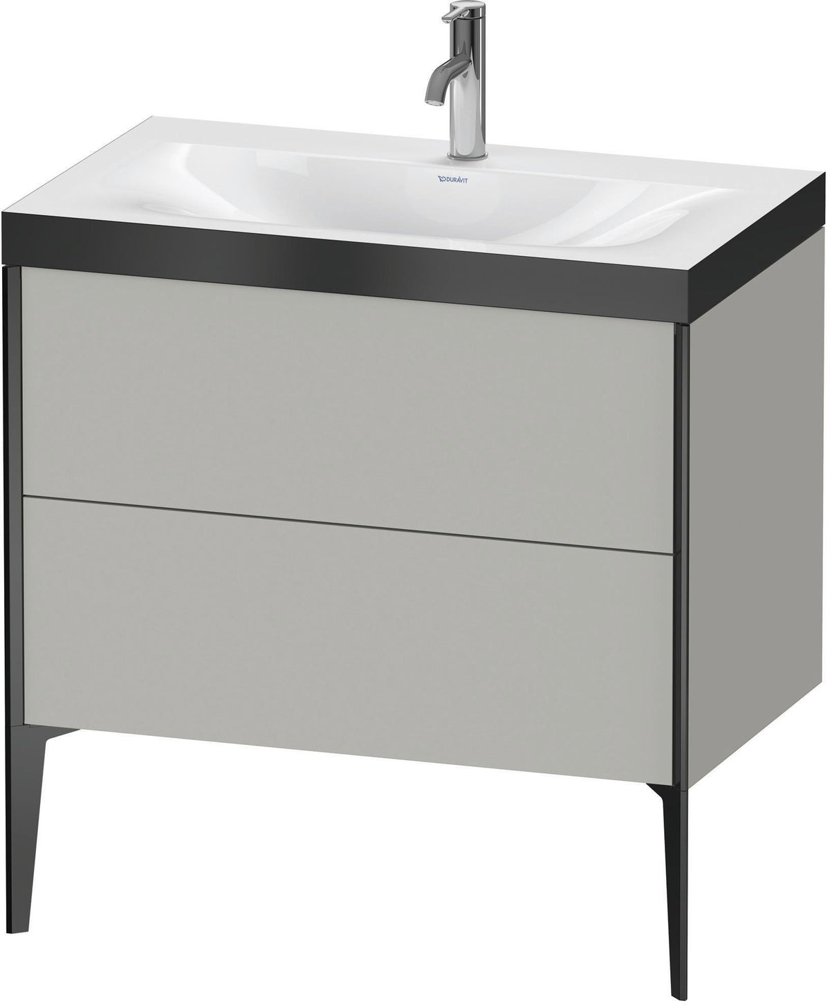 Duravit XViu c-bonded Waschtischset bodenstehend 800 mm mit 2 Auszügen, Push-Open und Soft-Close