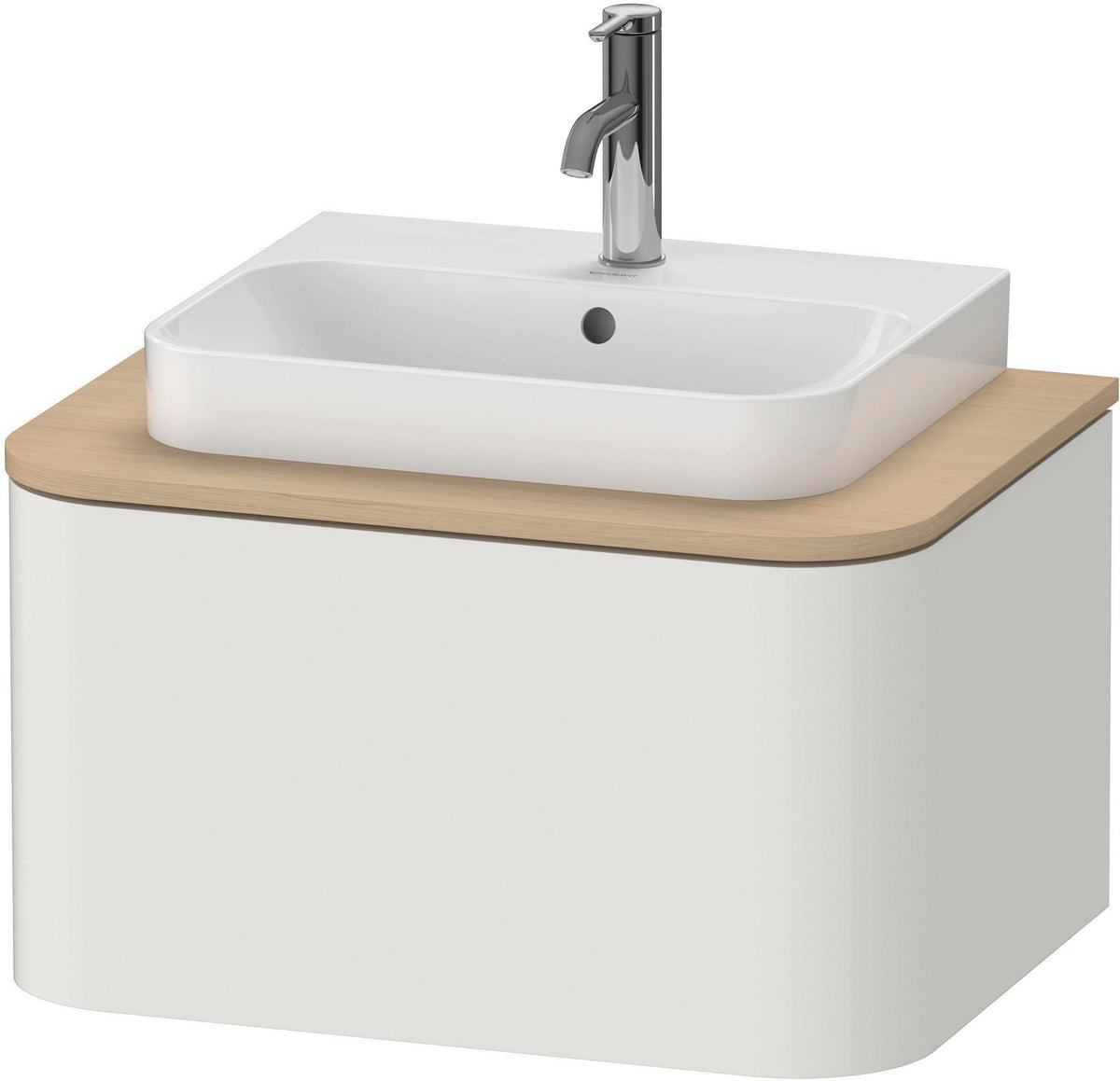 DURAVIT Happy D.2 Konsolenwaschtischunterbau wandhängend 650 mm weiß hochglanz mit 1 Auszug