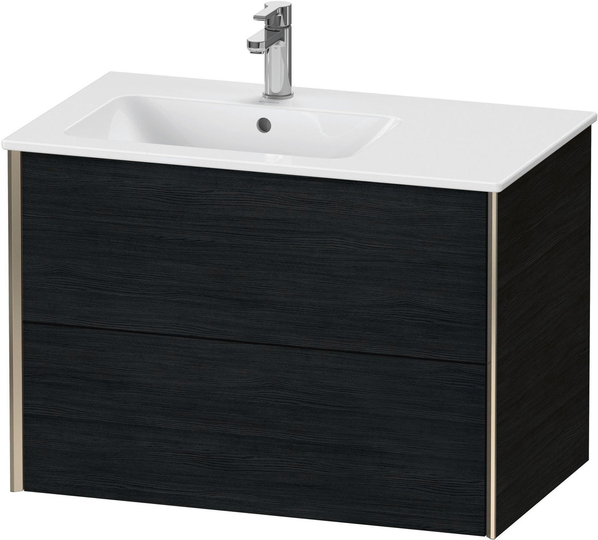 Duravit XViu Waschtischunterbau 810 mm wandhängend mit 2 Schubkästen, weiß matt, für Waschtisch links