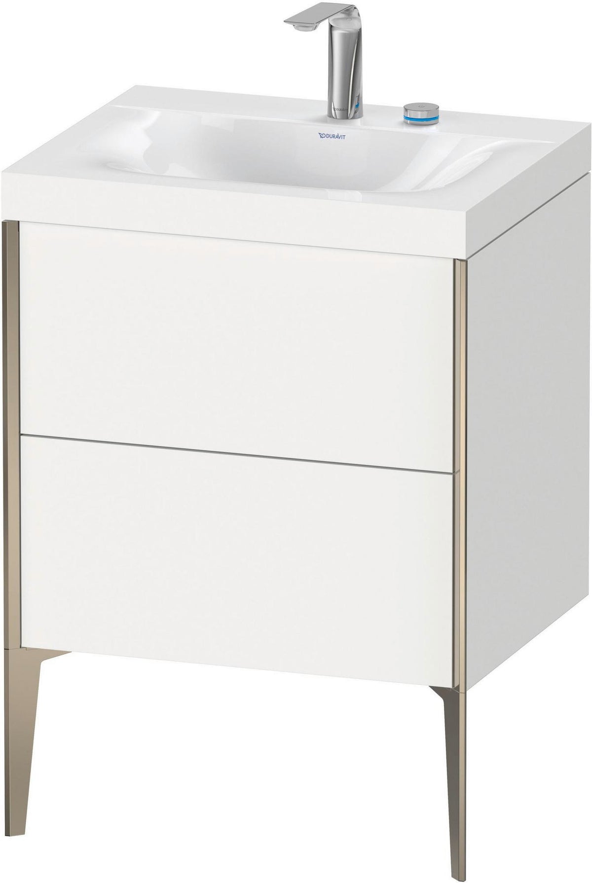 Duravit XViu c-bonded Waschtischset 600 mm weiß bodenstehend mit Push-Open