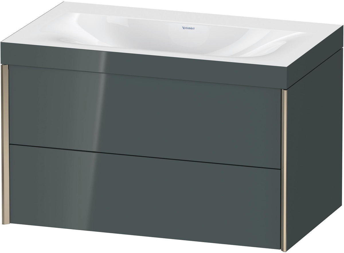 DURAVIT XViu c-bonded Waschtischset 800 mm wandhängend mit 2 Schubkästen und Tip-on-Technik