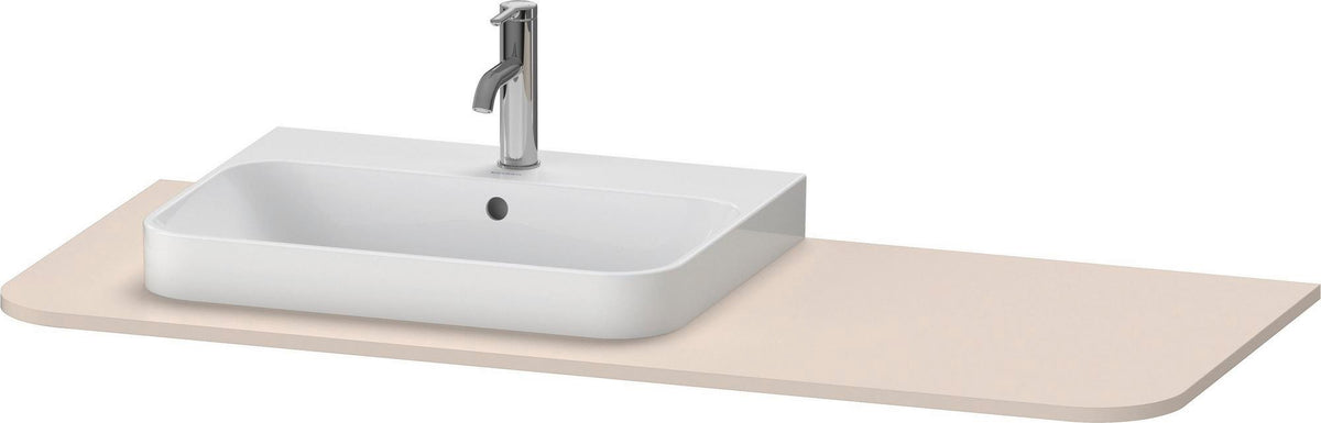 Duravit Konsole Happy D.2 1300 mm taupe supermatt – Beckenposition links