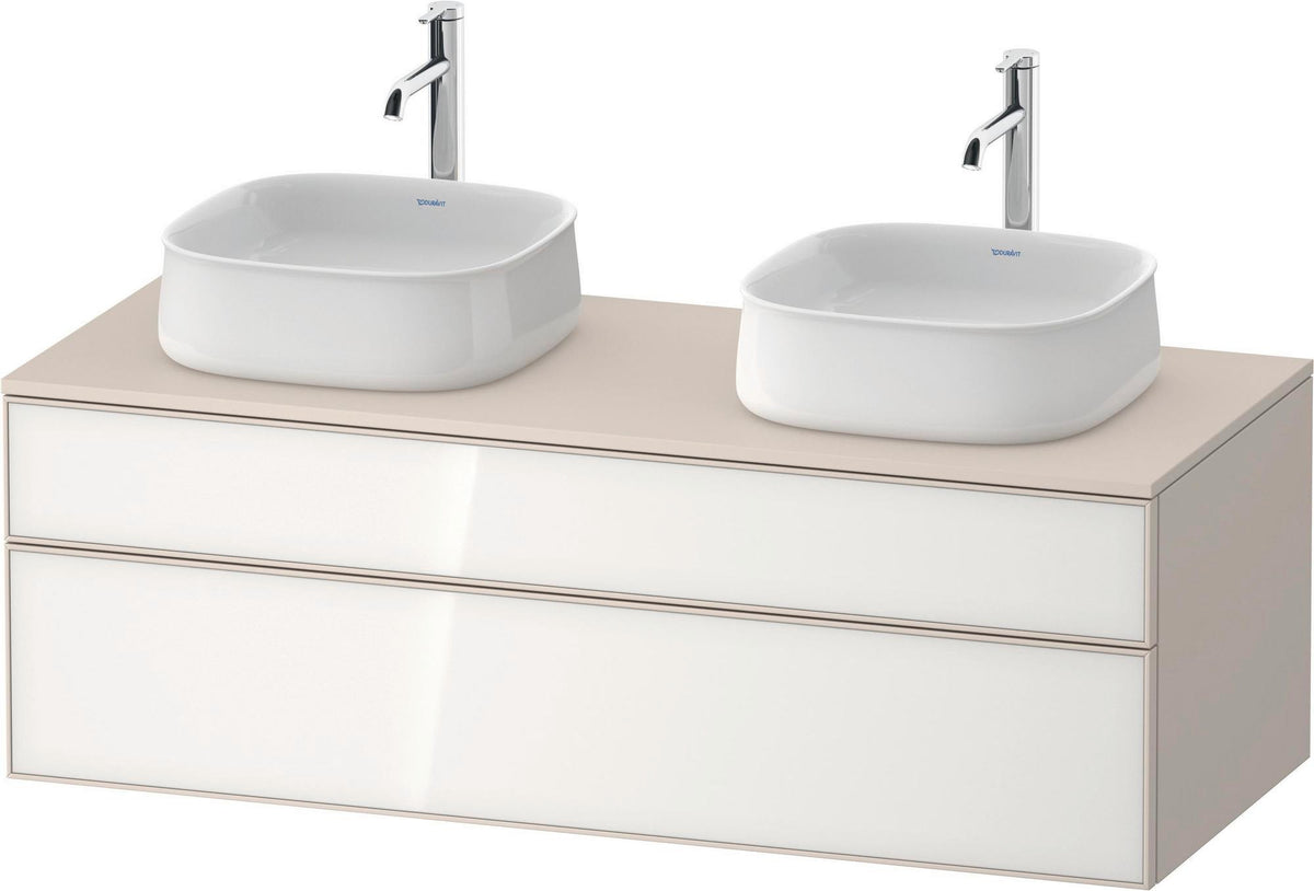 DURAVIT Zencha Konsolen-Waschtischunterbau 1300 mm Eiche Anthrazit wandhängend
