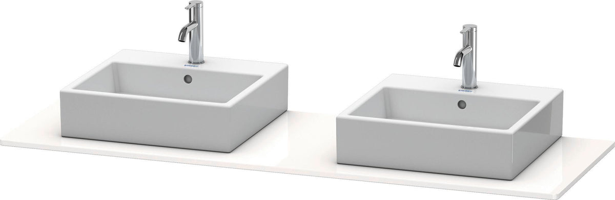 DURAVIT XSquare Konsole 1600 mm mit zwei Ausschnitten – Weiß Seidenmatt