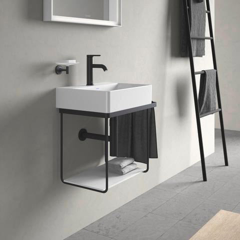Duravit DuraSquare Metallkonsole mit Handtuchhalter links/rechts, chrom, 333x516x400 mm