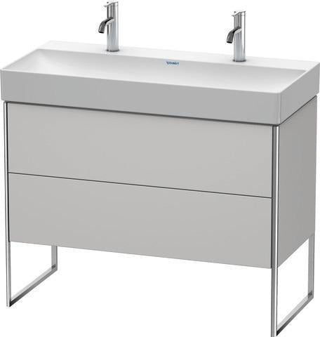 Duravit XSquare Waschtischunterbau 984x731x460 mm mit Fußgestell, s-matt und Ahorn