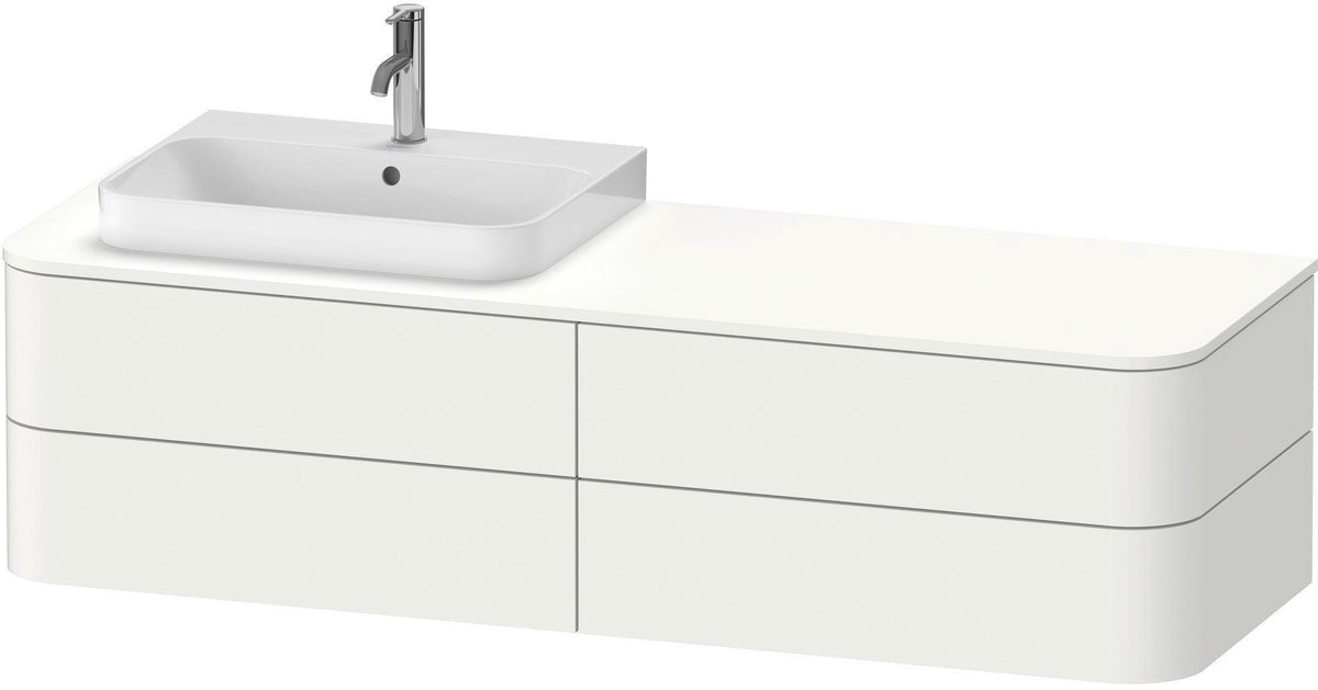 DURAVIT Happy D.2 Konsolenwaschtischunterbau 1600 mm taupe supermatt mit Tip-on und LED