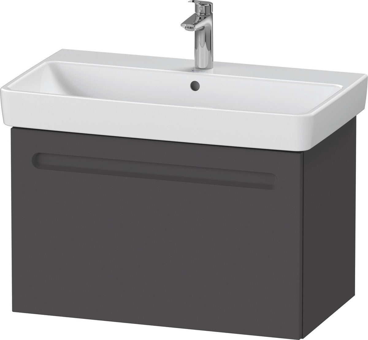 Duravit No.1 Waschtischunterbau 740 mm wandhängend mit 1 Auszug und Soft-Close in Weiß Matt