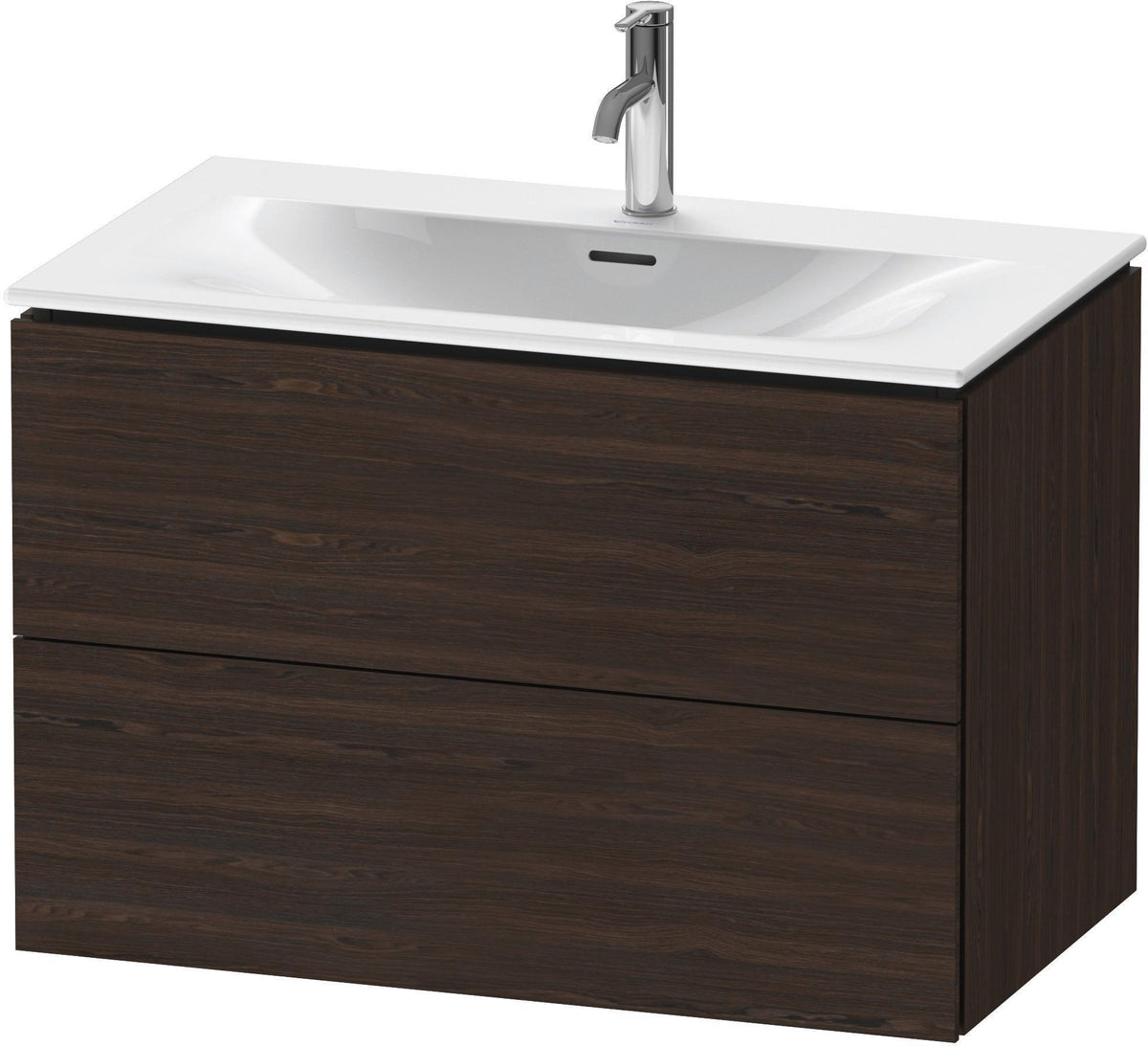 Duravit L-Cube Waschtischunterbau 820 mm weiß matt mit 2 Schubkästen und Tip-On-Technik