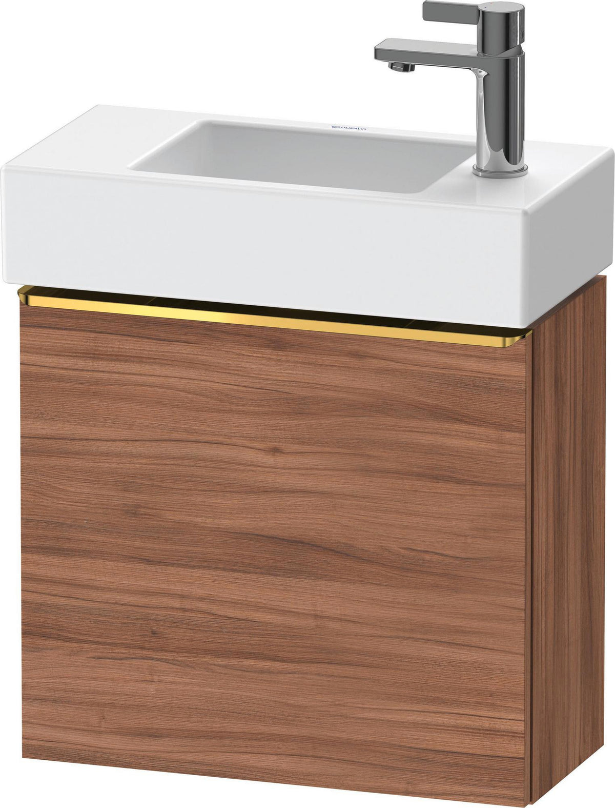 DURAVIT D-Neo Waschtischunterbau 484 mm betongrau matt mit Tür rechts und Bronze-Griff