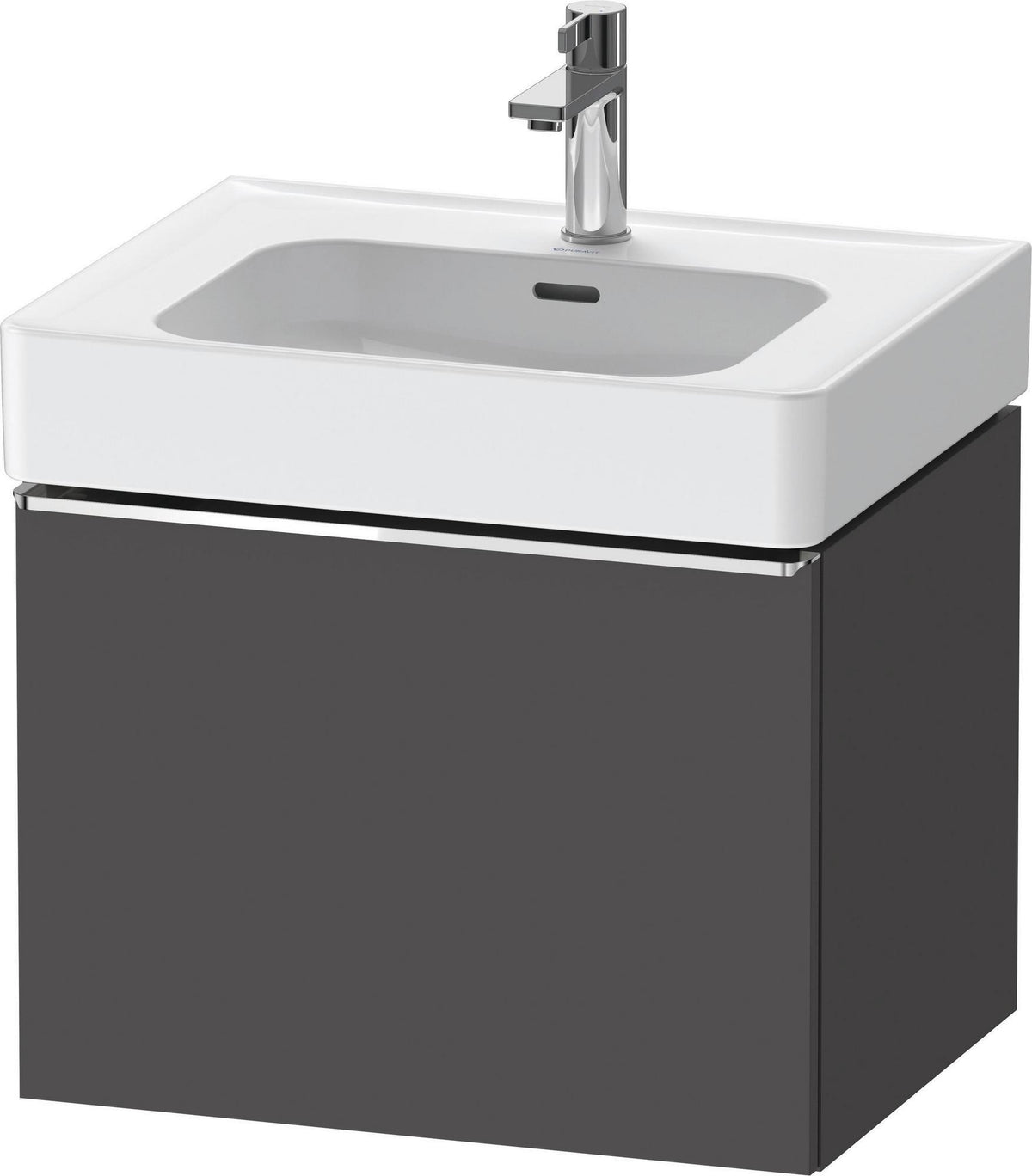 DURAVIT D-Neo Waschtischunterbau 584 mm Eiche Schwarz Matt mit Bronze Griff