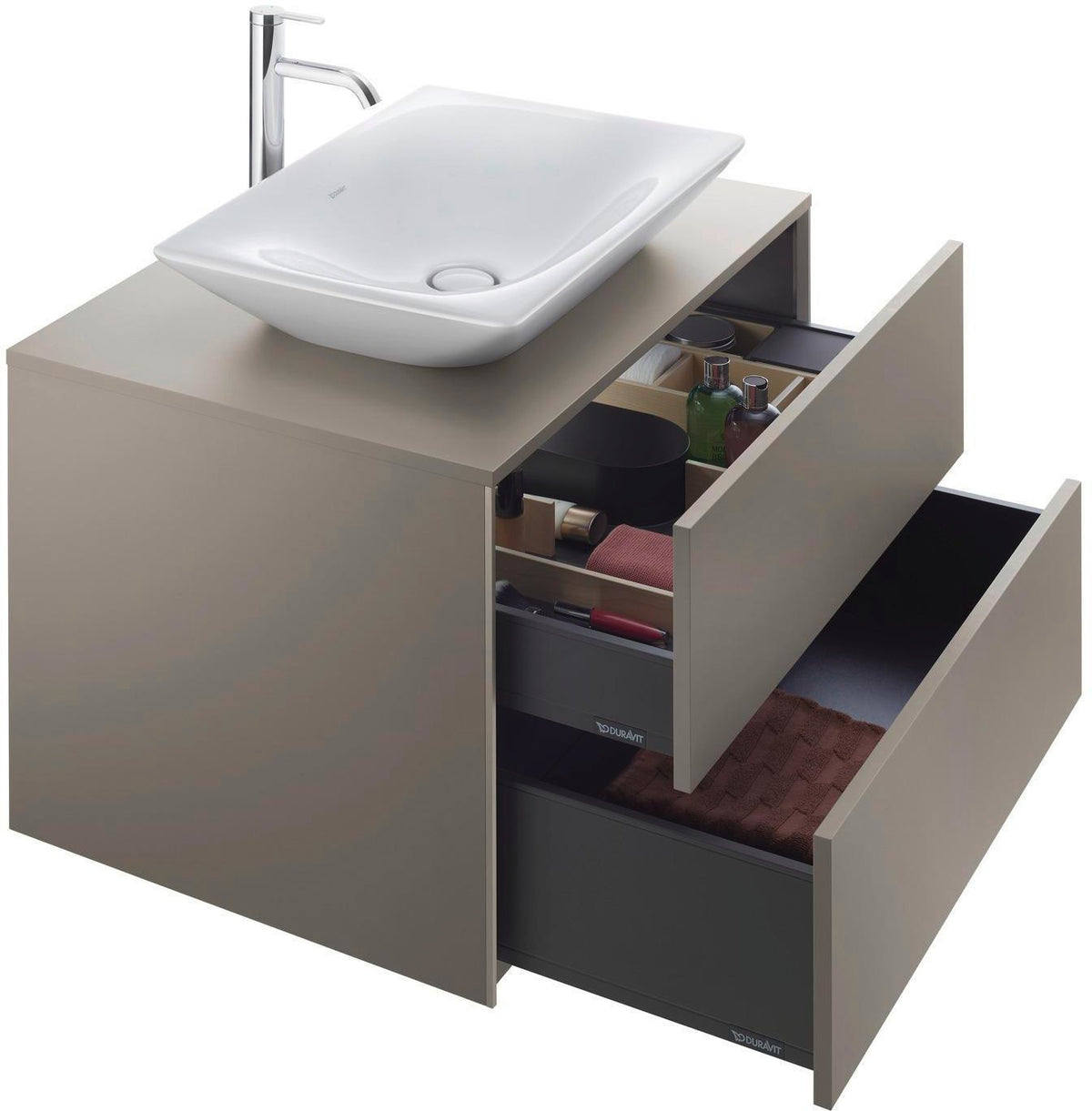 DURAVIT C.1 Einhebel-Waschtischmischer L ohne Zugstange, Schwarz Matt, 136 mm Ausladung