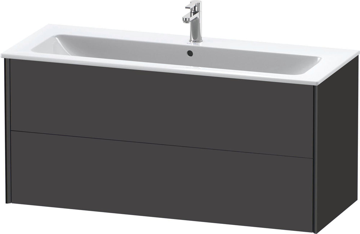 Duravit XViu Waschtischunterbau wandhängend 1210 mm, 2 Schubkästen, champagner matt/weiß matt