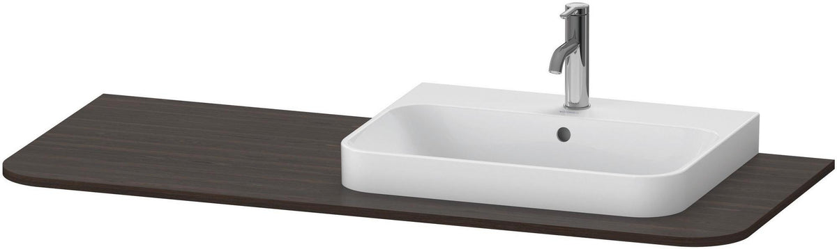 Duravit Konsole Happy D.2 1300 mm taupe supermatt – Beckenposition links