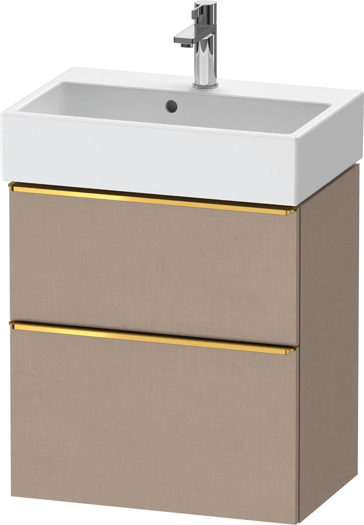 DURAVIT D-Neo Waschtischunterbau wandhängend Eiche Schwarz 584 mm mit Auszug und Schubkasten