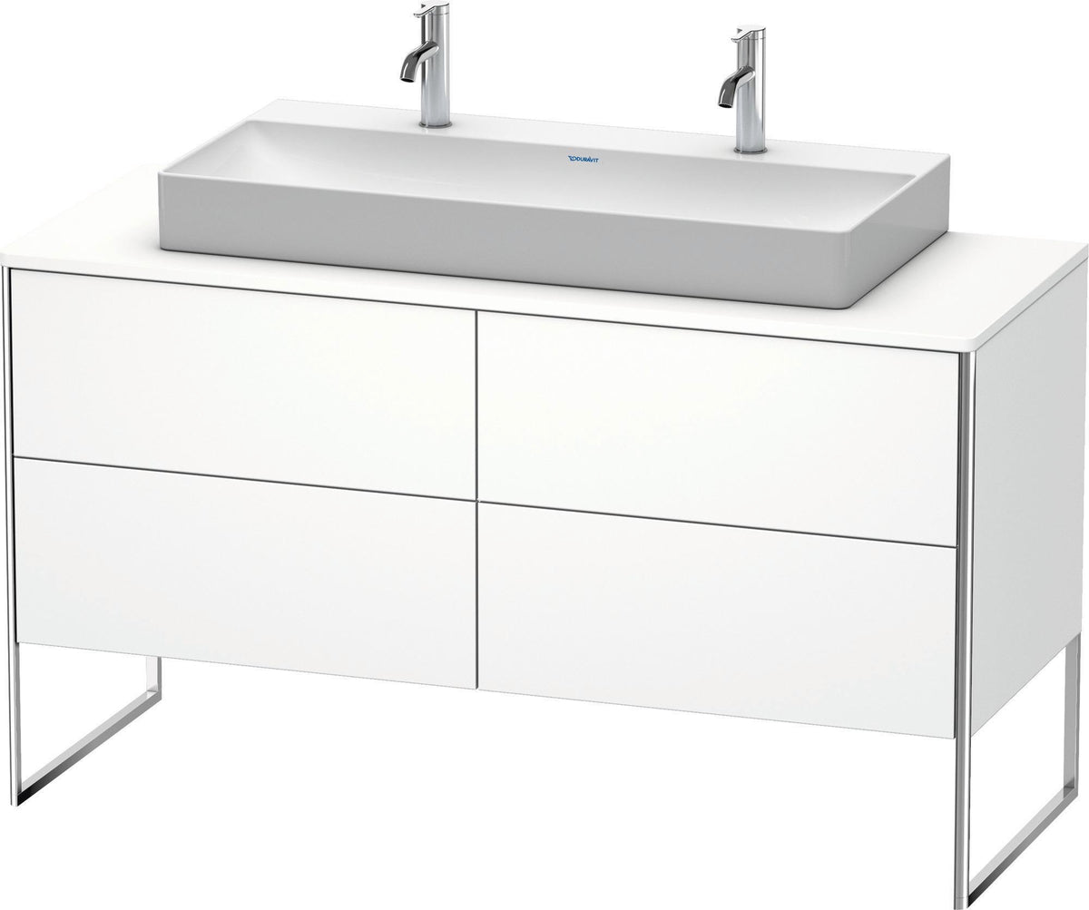 Duravit XSquare Waschtischunterbau 1400 mm betongrau matt mit 4 Auszügen und Tip-On-Technik
