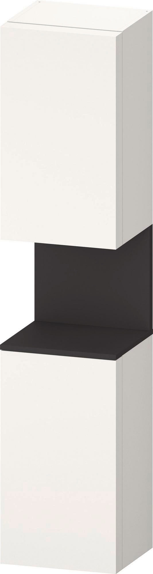 DURAVIT Qatego Hochschrank 400x360x1760mm, 2 Türen, Eiche Schwarz Matt – Wandhängend