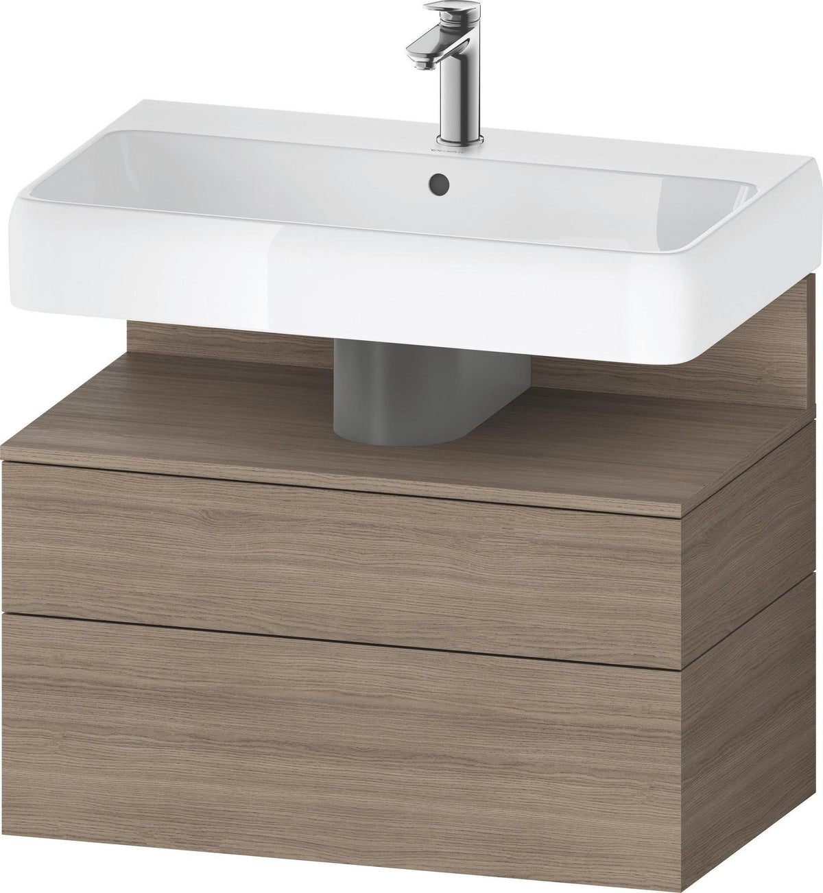 Duravit Qatego Waschtischunterbau 790 mm Weiß Hochglanz mit LED-Nischenbeleuchtung