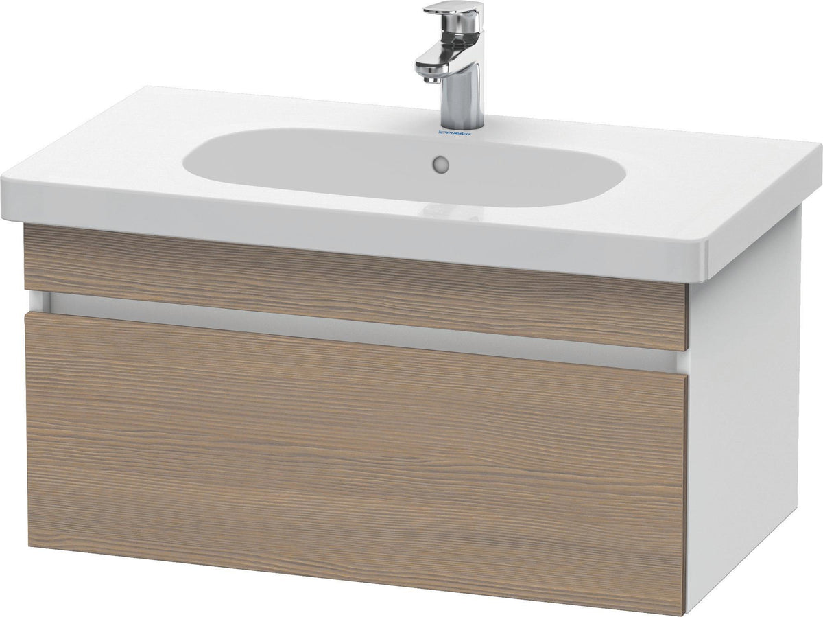DURAVIT DuraStyle Waschtischunterbau 800 mm Eiche Terra/Weiß Matt, 1 Auszug, wandhängend