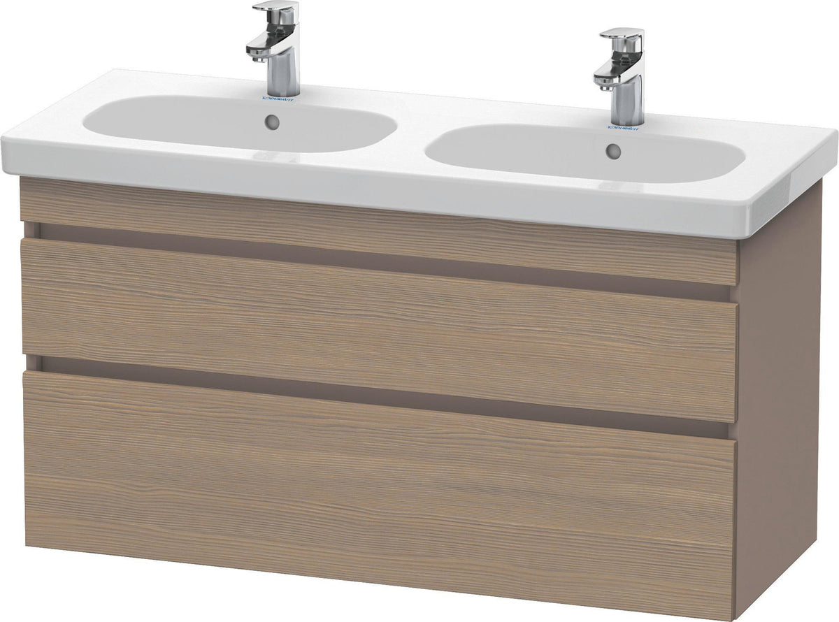 DURAVIT DuraStyle Waschtischunterbau 1150 mm Eiche Terra/Weiß Matt – 2 Schubladen, wandhängend