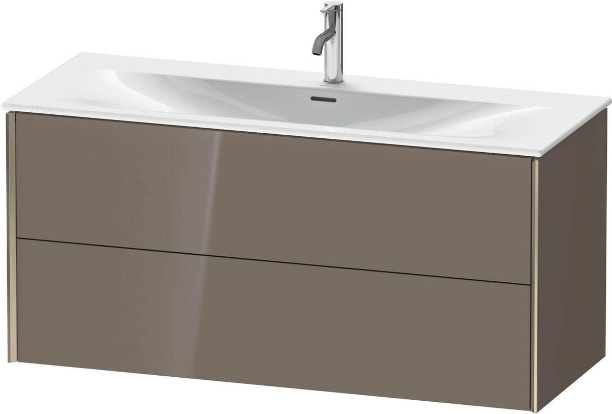 DURAVIT XViu Waschtischunterbau wandhängend 1210 mm, 2 Schubkästen, weiß matt – ohne Griff, mit Tip-On-Technik