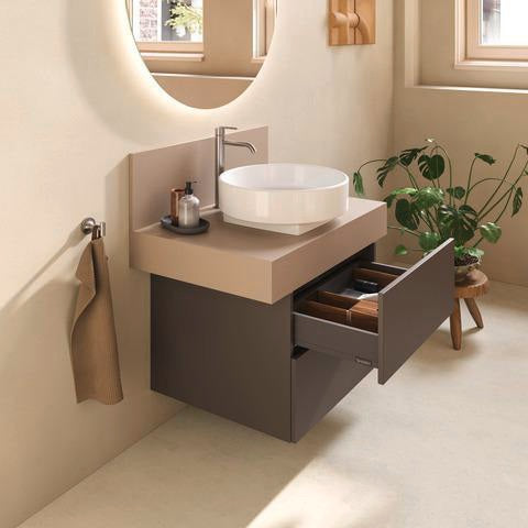 Duravit Balcoon Aufsatzbecken 450x450 mm weiß geschliffen mit Ablaufventil