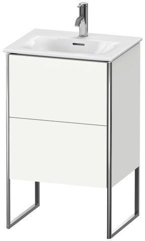 Duravit XSQUARE Waschtischunterbau 840 mm weiß matt – 2 Auszüge mit Tip-On-Technik