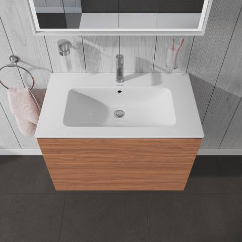 Duravit L-Cube Waschtischunterbau 820 mm taupe matt mit 2 Schubkästen und Tip-On-Technik
