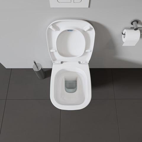 DURAVIT D-Code WC-Sitz ohne Absenkautomatik, Edelstahl-Scharniere, weiß