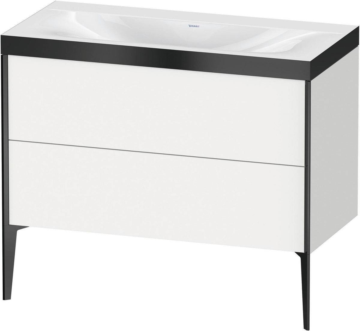 DURAVIT XViu c-bonded Waschtischset 1000 mm weiß bodenstehend mit 2 Auszügen