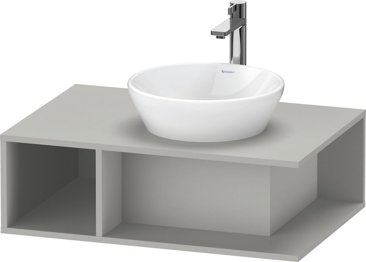 Duravit D-Neo Waschtischunterbau 800 mm Betongrau Matt – Wandhängend, 1 offenes Fach links