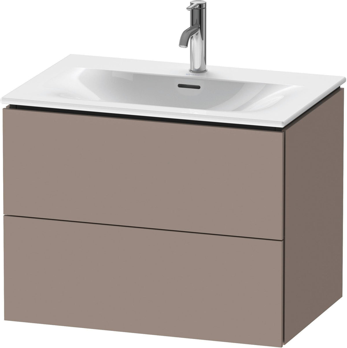 DURAVIT L-Cube Waschtischunterbau wandhängend 720 mm weiß matt mit 2 Schubkästen und Tip-On-Technik