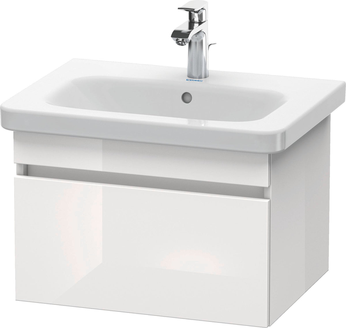 DURAVIT DuraStyle Waschtischunterbau 580 mm Eiche Terra/Weiß Matt mit 1 Auszug und Soft-Close