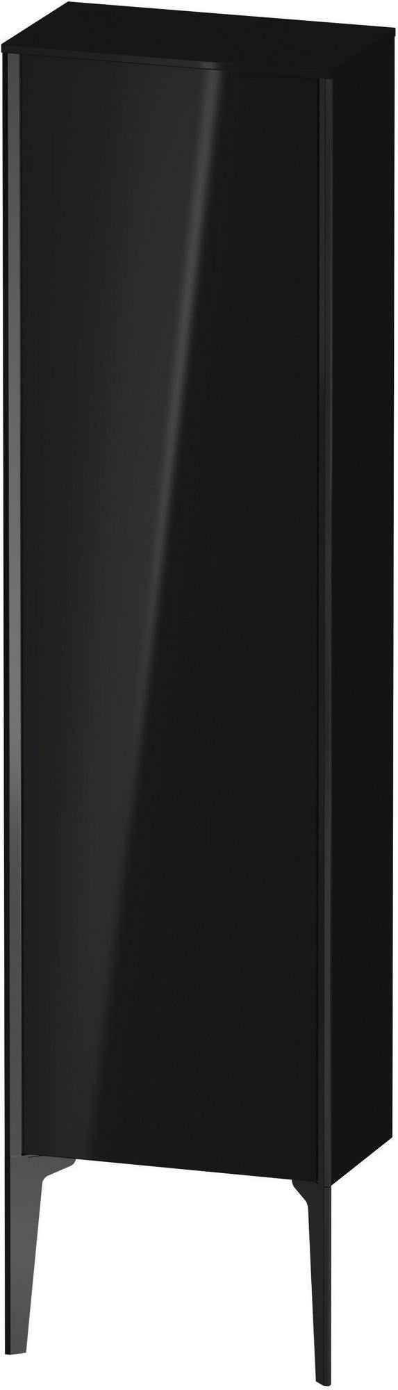 Duravit Halbhochschrank XViu 1330 mm schwarz matt/hochglanz mit Tip-on Technik