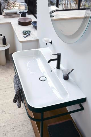 Duravit C.1 Einhebel-Waschtischmischer M mit Zugstange, Schwarz Matt