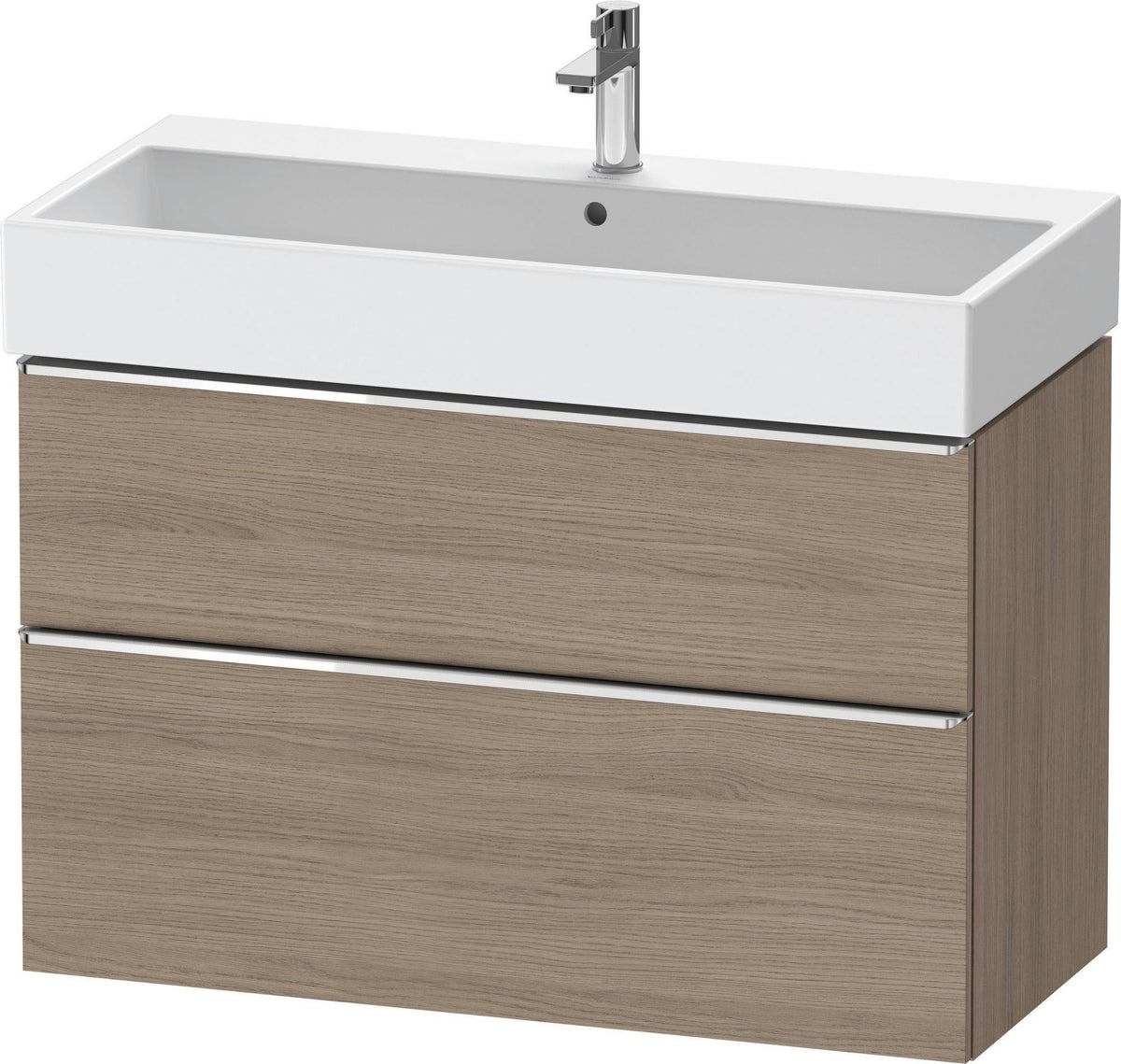 Duravit D-Neo Waschtischunterbau 984 mm Eiche Terra Matt mit Auszug und Soft-Close
