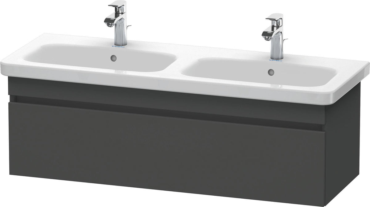 Duravit DuraStyle Waschtischunterbau 1230 mm betongrau matt – wandhängend, 1 Auszug, Soft-Close