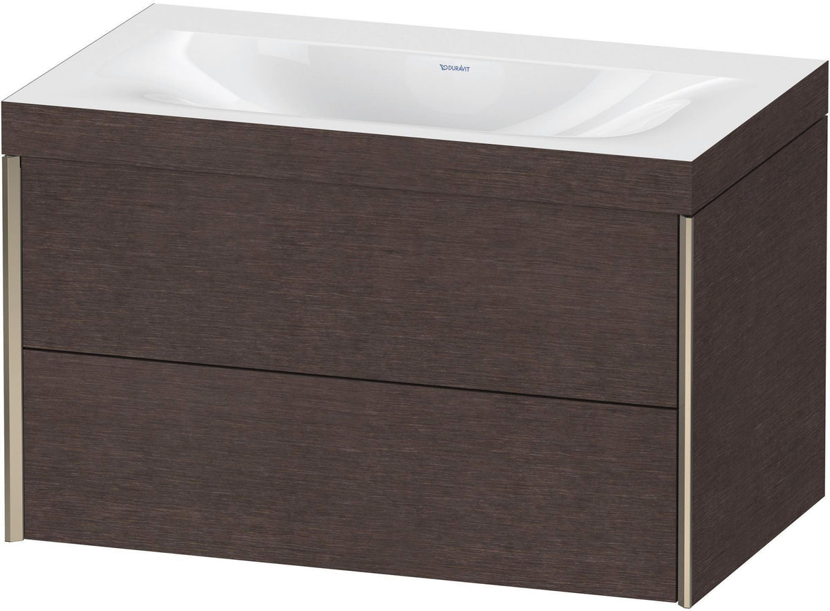 DURAVIT XViu c-bonded Waschtischset 800 mm wandhängend mit 2 Schubkästen und Tip-on-Technik