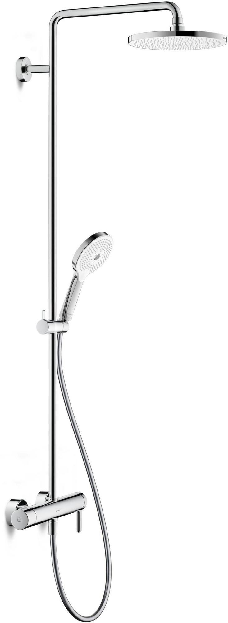 Duravit Duschsystem C.1 mit Brausemischer, Keramikmischsystem, Schwarz Matt