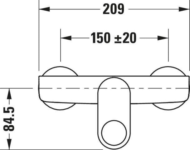 DURAVIT B.3 Einhebel-Brausemischer Aufputz – Keramikmischsystem, verchromt, für Durchlauferhitzer