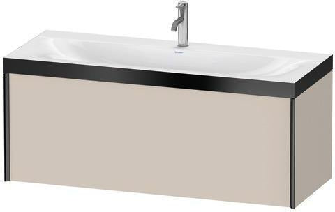 Duravit Möbelwaschtischset XVIU 1200x480mm Chaos-Marmor / Ta s-matt mit Unterbau und Auszug