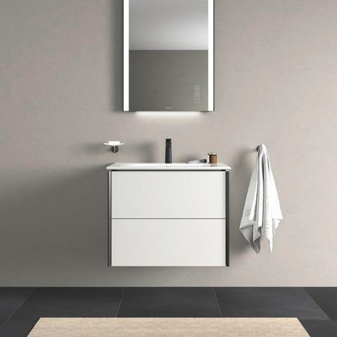 DURAVIT Viu Möbelwaschtisch 730 mm Weiß mit Überlauf und Hahnlochbank