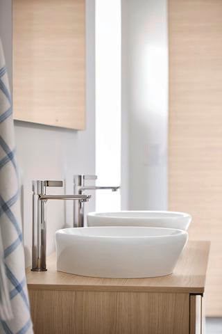 DURAVIT D-Neo Aufsatzbecken 400mm rund weiß ohne Überlauf mit WonderGliss