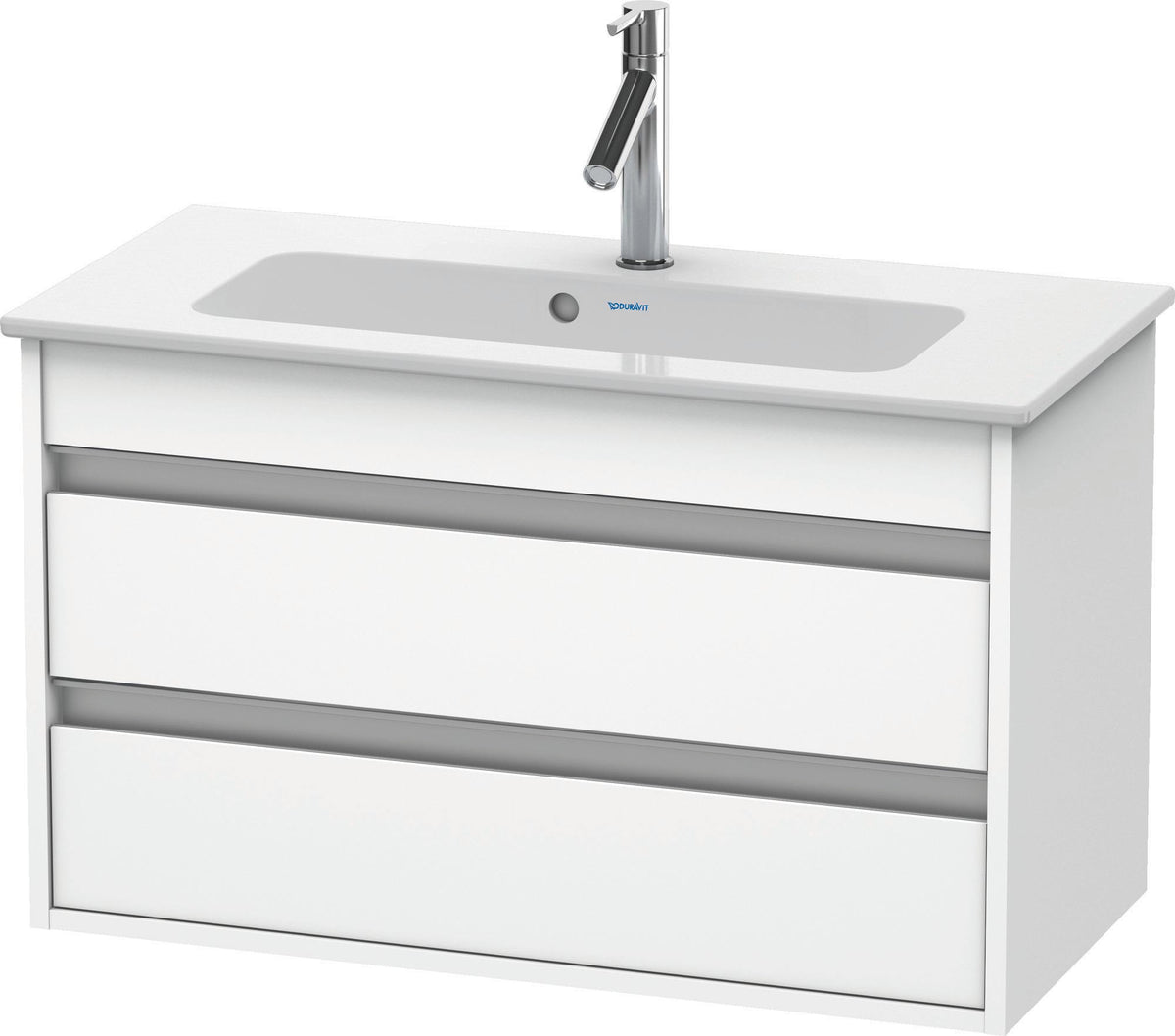 DURAVIT Ketho Waschtischunterbau 800 mm Weiß Matt mit 2 Schubkästen und Soft-Close