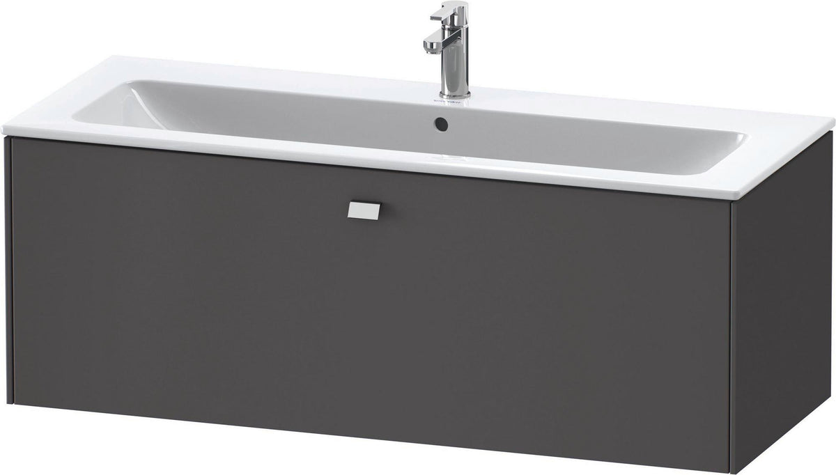 Duravit Brioso Waschtischunterbau 620 mm betongrau matt mit 1 Auszug und Soft-Close