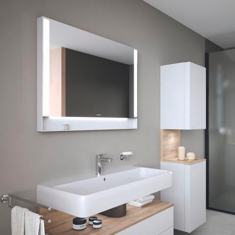 DURAVIT Waschtisch Qatego Studio F. A. Porsche 1000 mm Weiß mit Hahnlochbank und HygieneGlaze