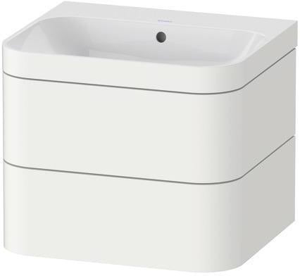 Duravit Waschtischset Happy D.2 Plus 2 Schubkästen 575x490 mm e HL Taupe Supermatt