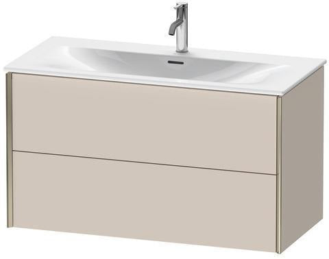 Duravit Waschtischunterbau XVIU 1010x557x480mm 2 Schubladen Programm Charisma taupe seidig-matt
