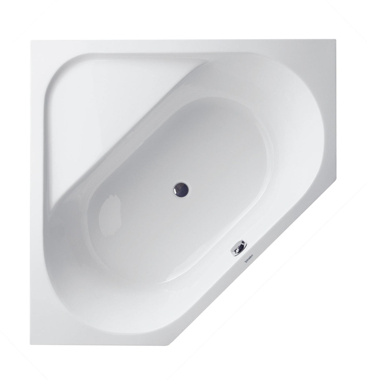 DURAVIT D-Code Eckbadewanne 1400x1400 mm Fünfeck 2-Sitzer mit Überlauf Weiß