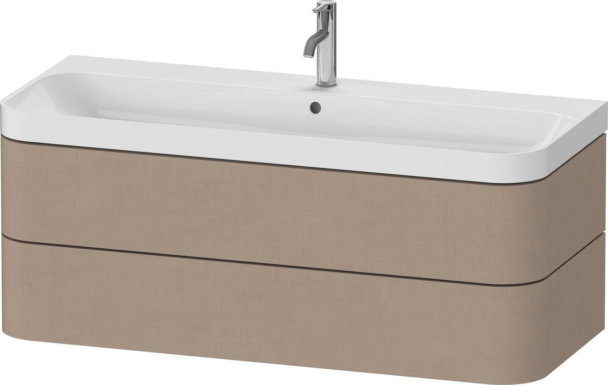 Duravit Happy D.2 Waschtischset 1175 mm wandhängend mit Tip-on Technik und Soft-Close